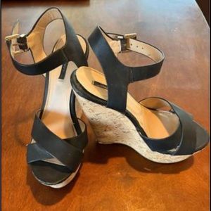 Black Wedges, Womens size 7